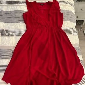 RW&Co red v-neck midi dress